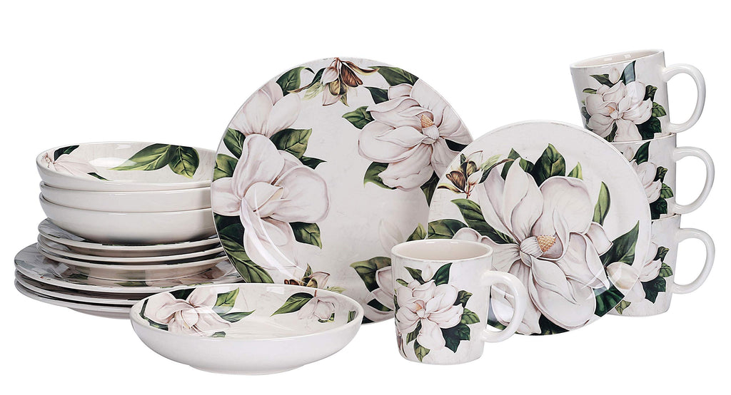 Magnolia Floral Ceramic 16 pcs Dinnerware Set H978
