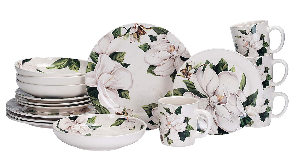 Magnolia Floral Ceramic 16 pcs Dinnerware Set H978