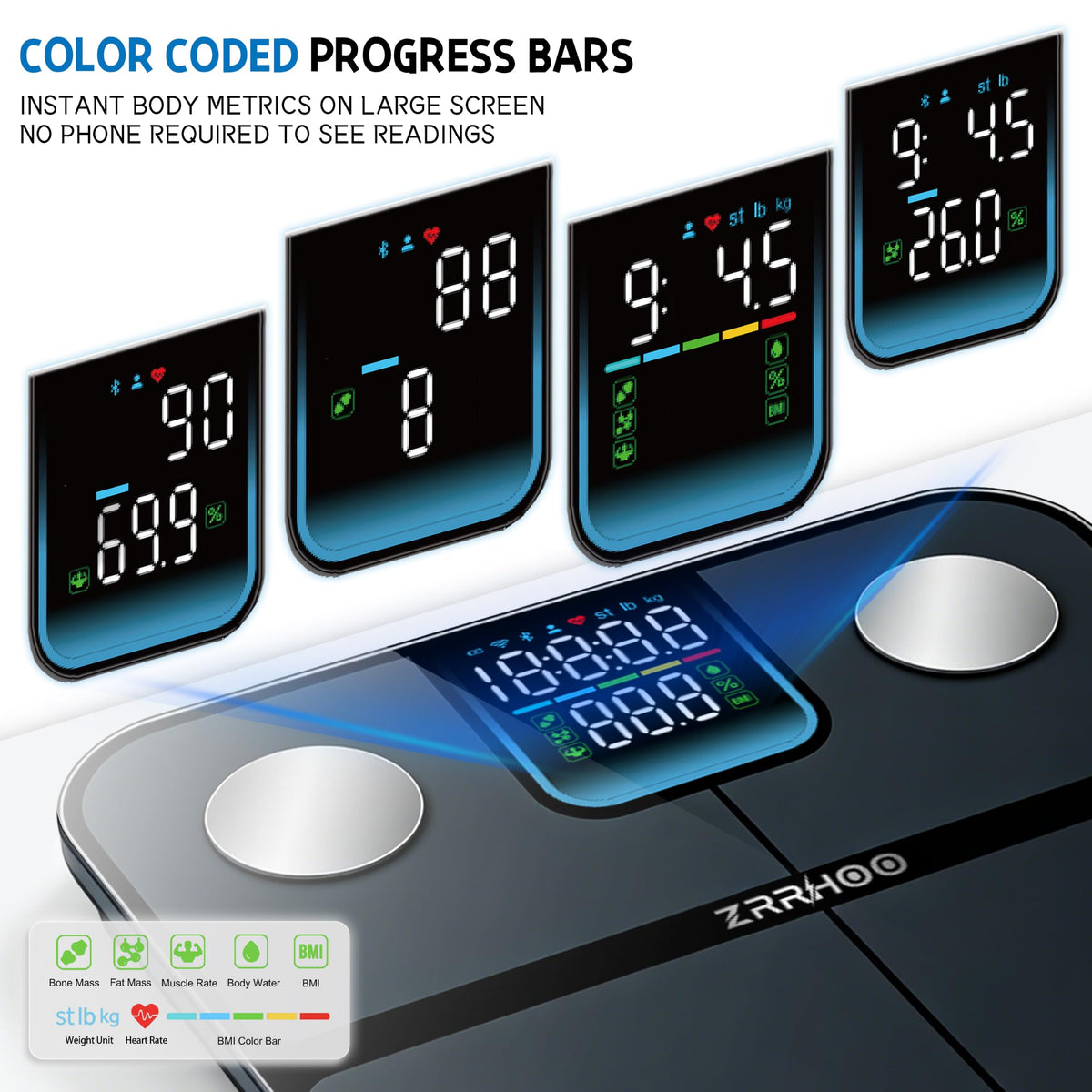 25 Body Composition Bluetooth Digital Weight Scale W2984