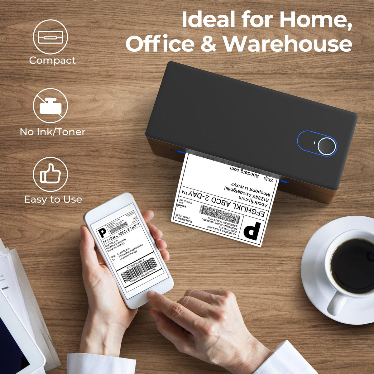 Bluetooth Thermal Shipping Label Printer T321