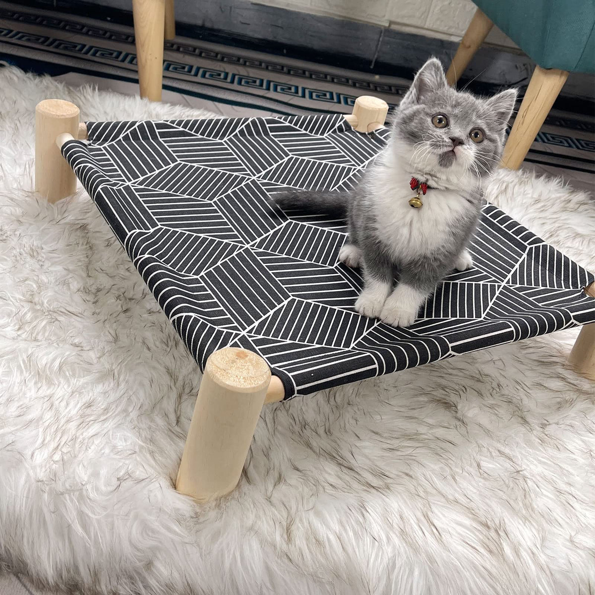 Wooden Elevated Cat Bed W43352