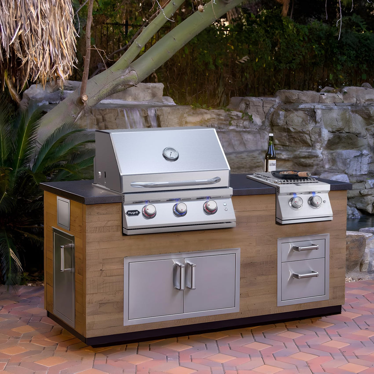 24,000BTU Liquid Propane Double Side Burner I386778