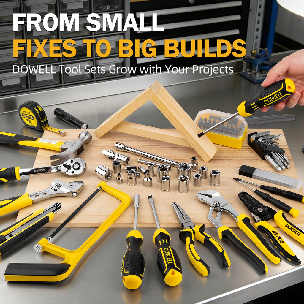 299-Piece Professional Hand Tool Set with Sockets, Pliers, Hex Keys, Screwdrivers H2338