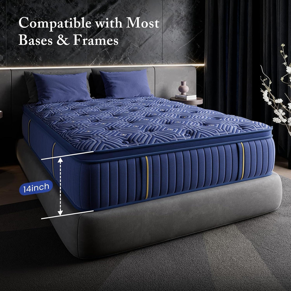 Queen 14 Inch Hybrid Gel Memory Foam Mattress in a Box N703073