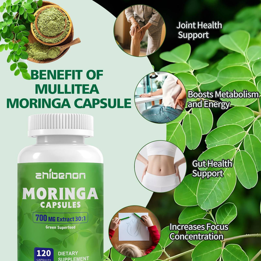Moringa Oleifera Leaf Extract 120 Capsules 700 mg B31380