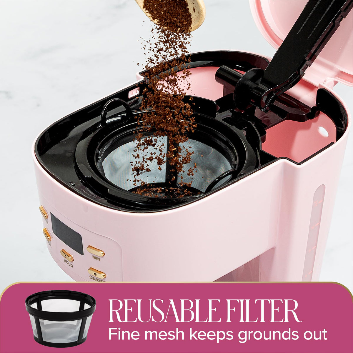 12-Cup Programmable Drip Coffee Maker with Glass Carafe S39302