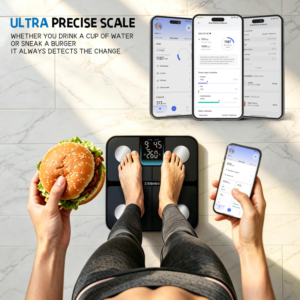 25 Body Composition Bluetooth Digital Weight Scale W2984