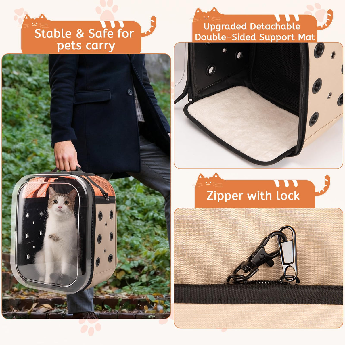 Large Breathable Cat Backpack Carrier S2855