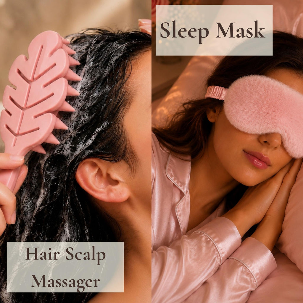 11pc Pink Spa Gift Set with Gua Sha and Sleep Mask F25350