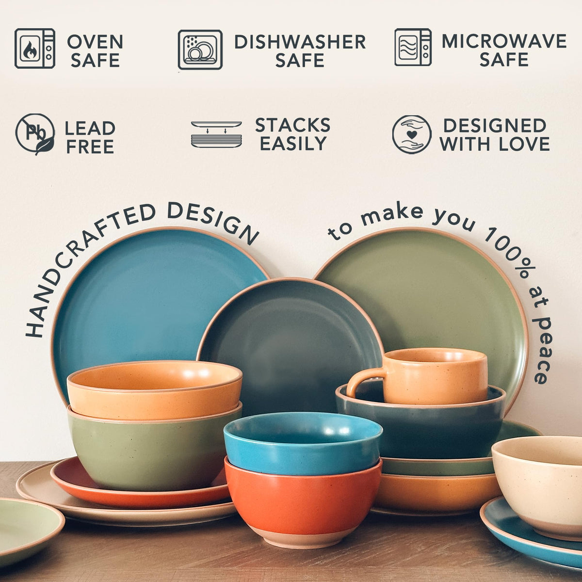 Ceramic Matte Bowls Set of 4 28oz O551254