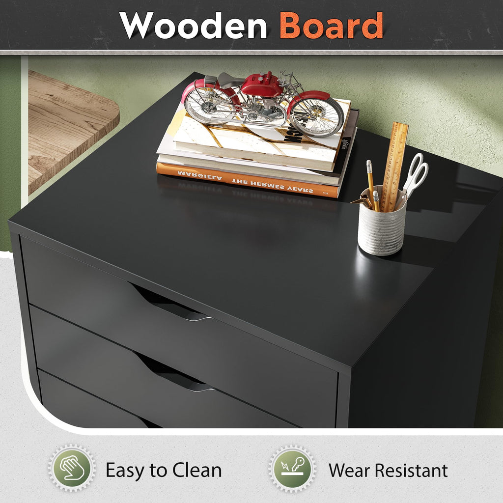 5 Drawer Black Filing Cabinet A488