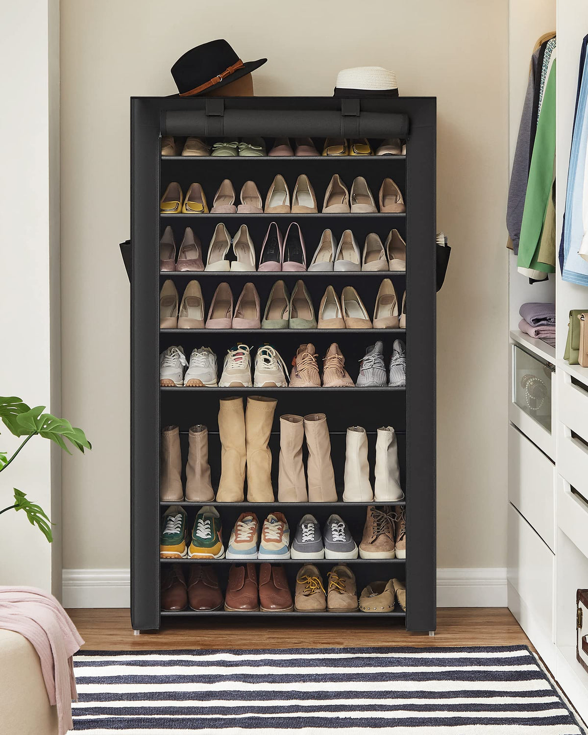 10-Tier Shoe Rack with Cover T56903