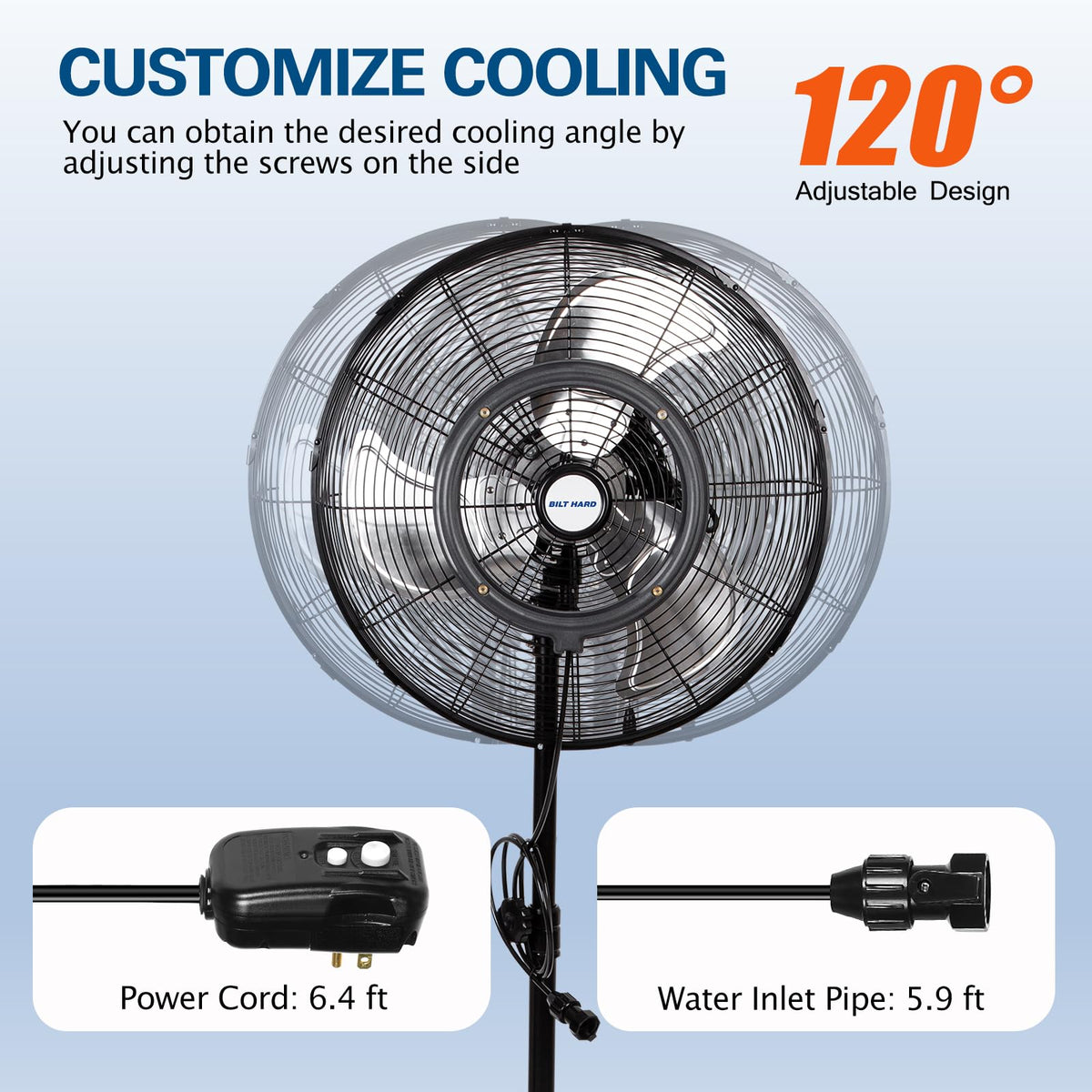 20" Outdoor Pedestal Misting Fan B304709