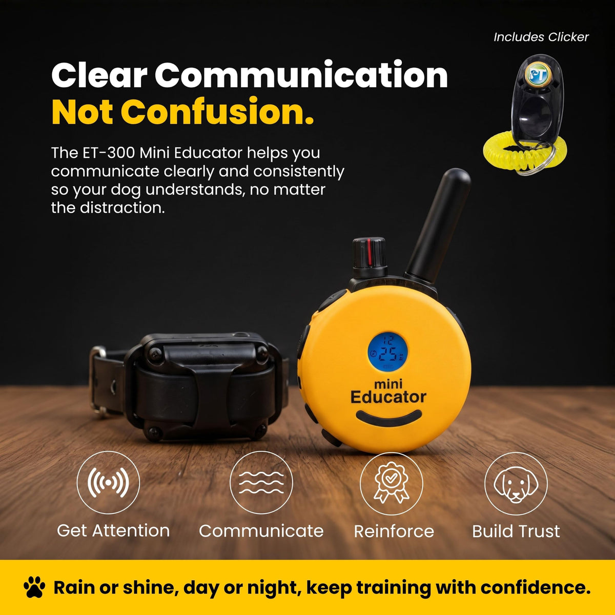 Waterproof Dog Training E Collar with Remote F516409