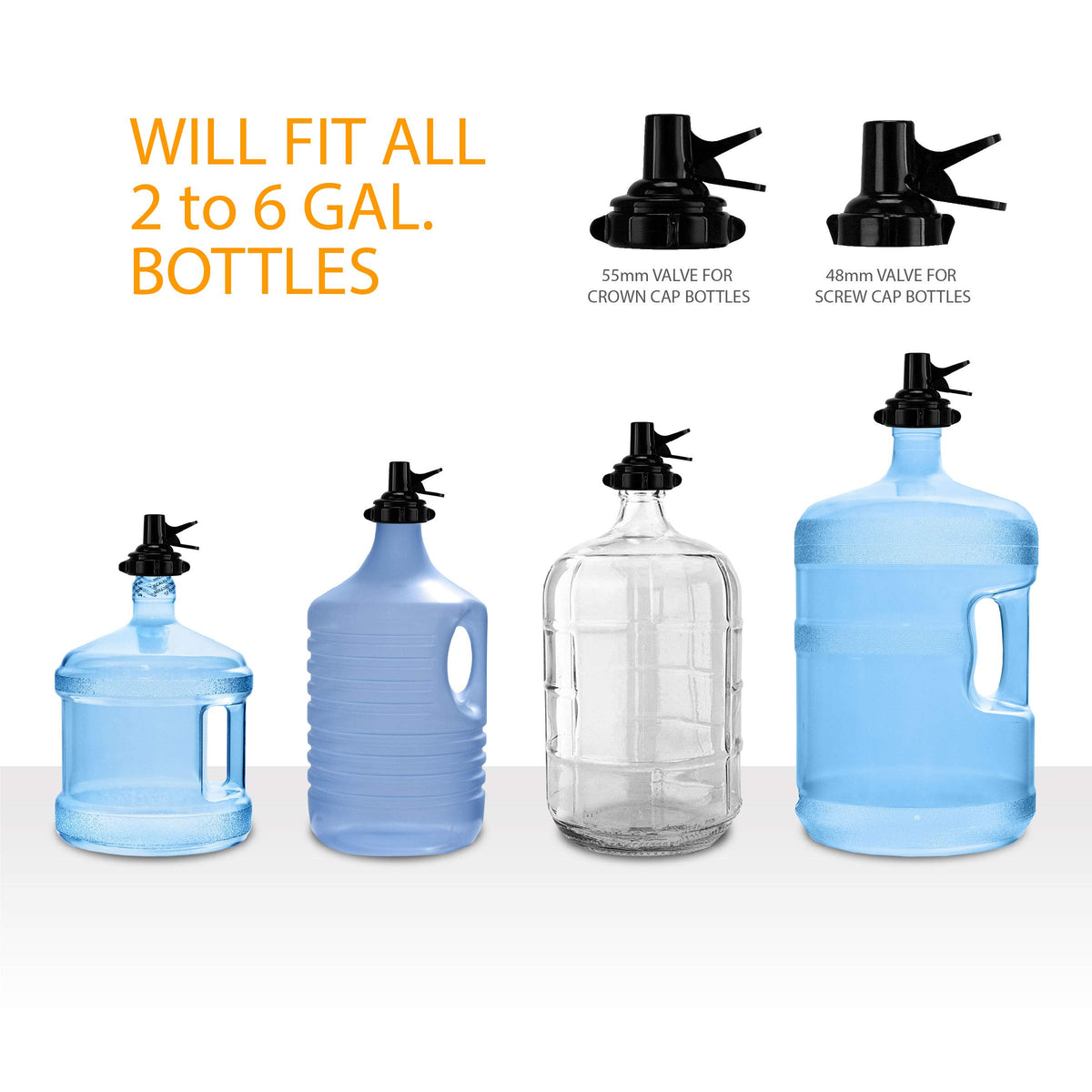 5 Gallon Water Bottle Jug Dispenser with 2 Valves I659631