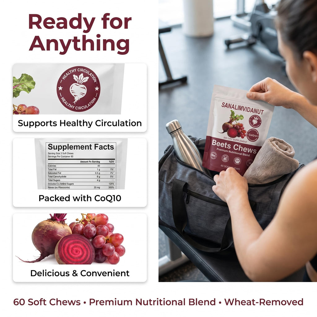 Beets Chews Dietary Supplement, 60 Count K918