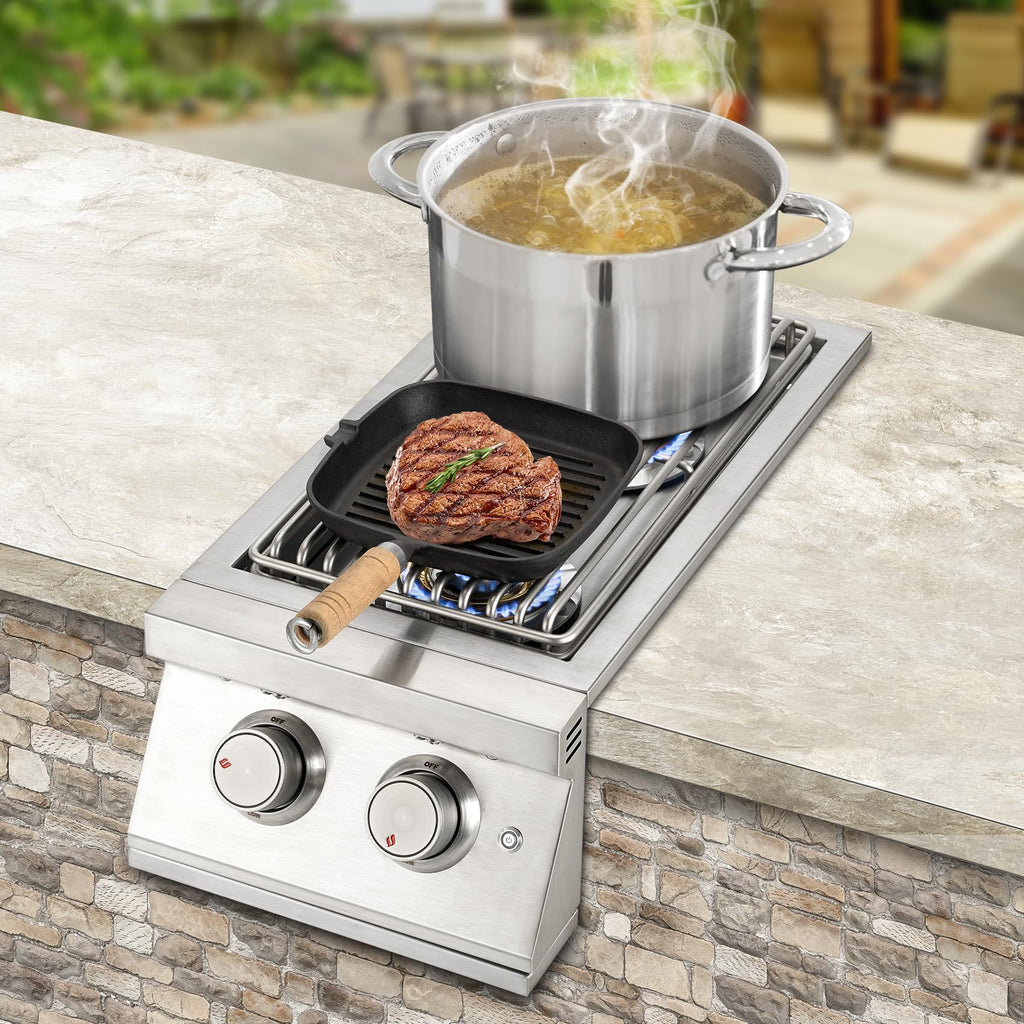 24,000BTU Liquid Propane Double Side Burner I386778