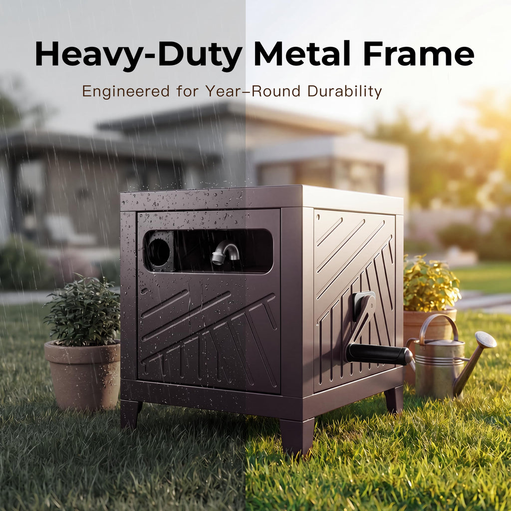 Heavy Duty Metal Hose Reel Box for 125FT x 5/8" Hose F9637