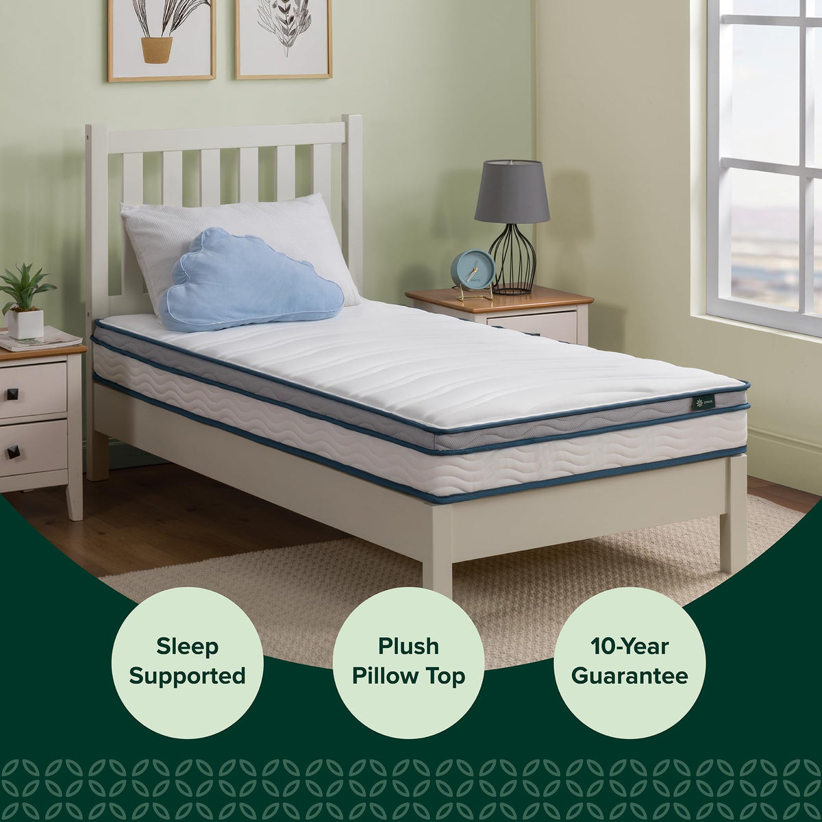 8 Inch Medium Firm Hybrid Mattress, Twin D58873