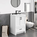 24" White Bathroom Vanity with Sink Y6082