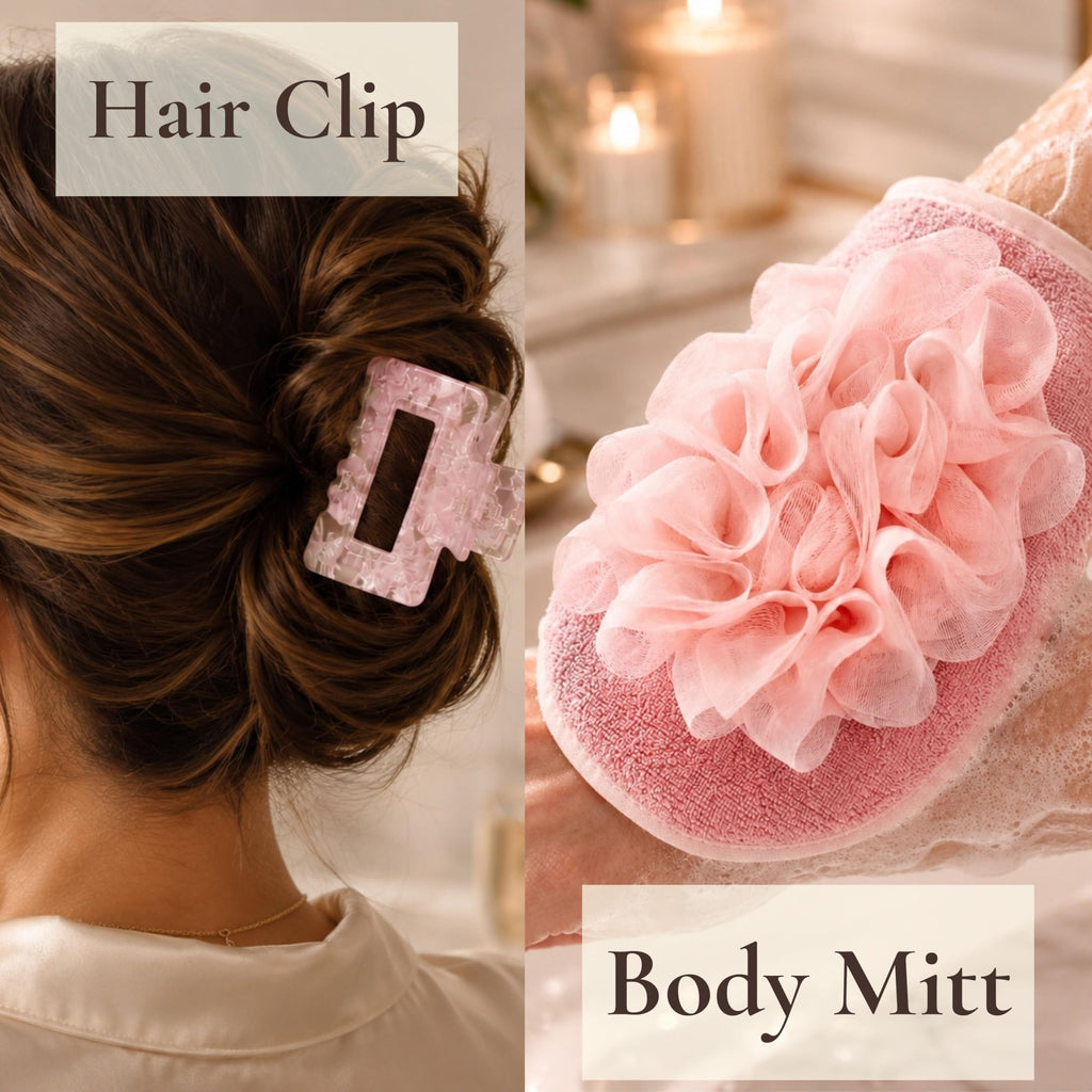 11pc Pink Spa Gift Set with Gua Sha and Sleep Mask F25350