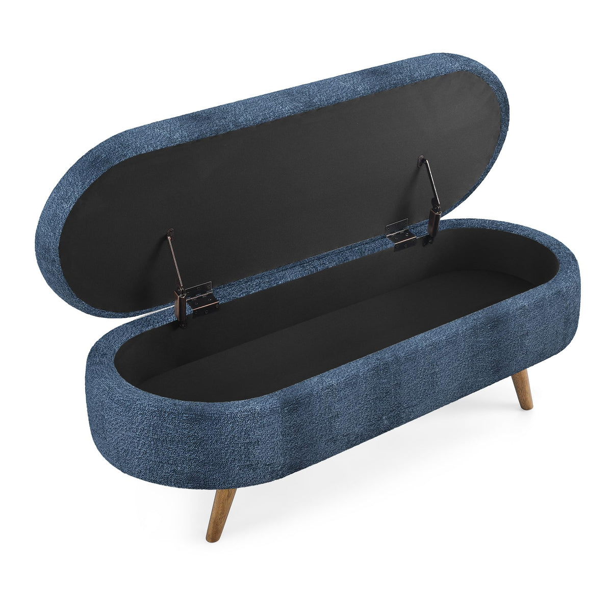 Oval Storage Bench with Rubber Wood Legs U264830