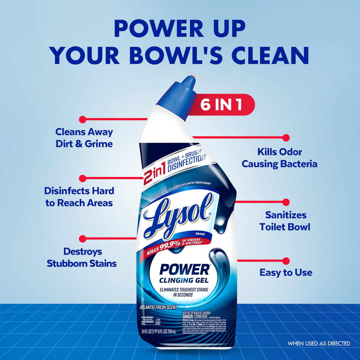 Toilet Bowl Cleaner Clinging Gel 24 oz 2 Pack O264