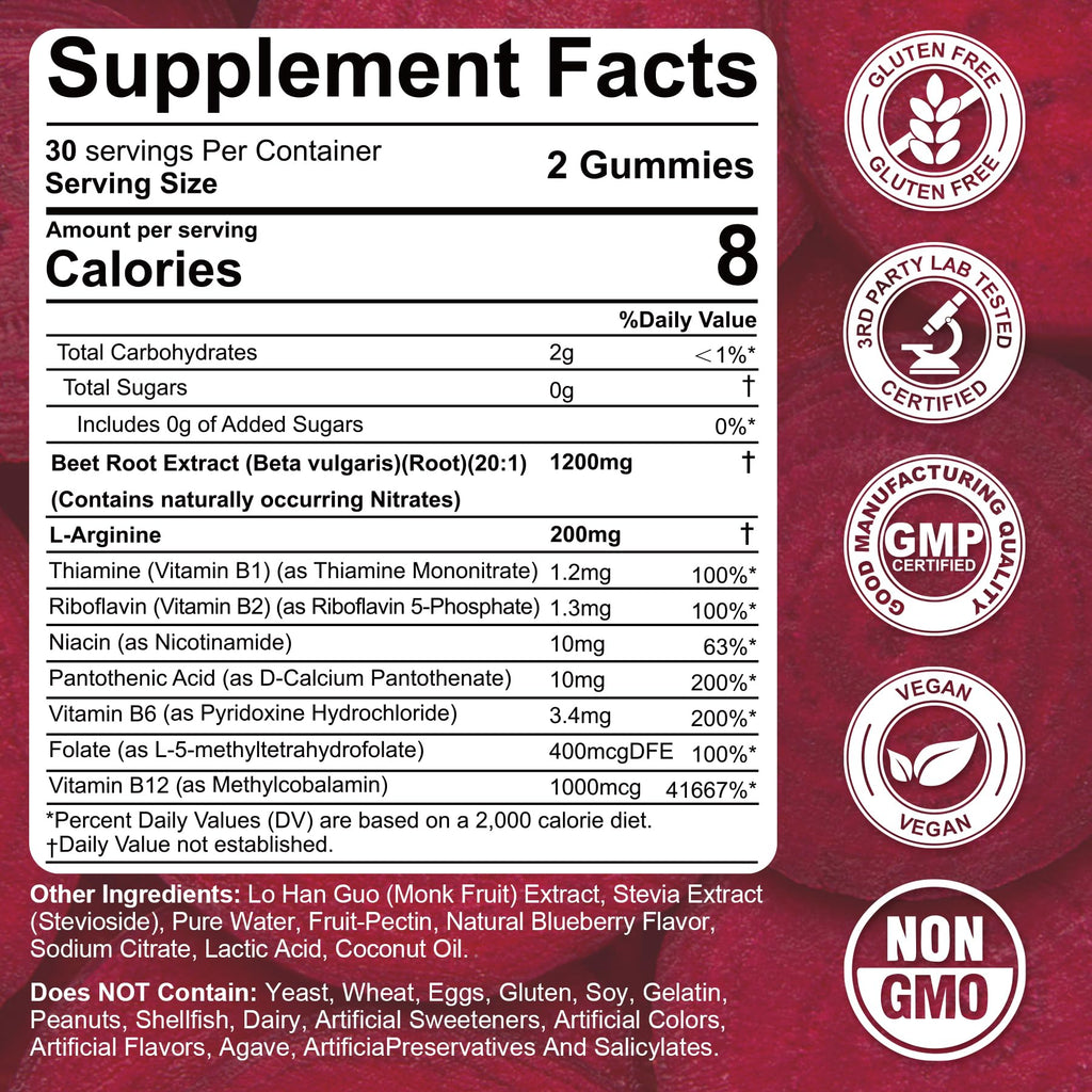 Red Yeast Rice Gummies 2400MG with CoQ10 F8436