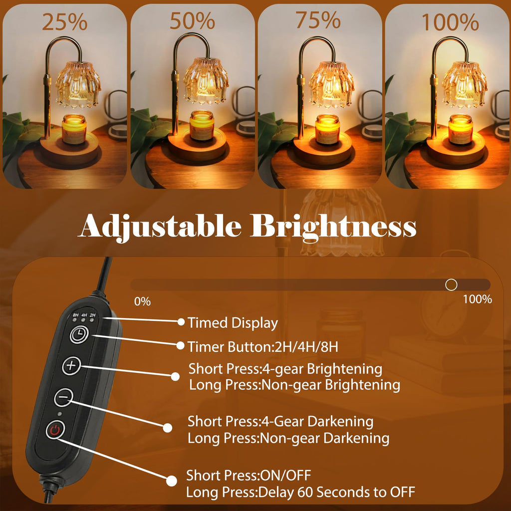 Candle Warmer Lamp with Timer Dimmable Adjustable Height X921114