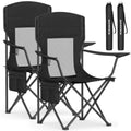 Breathable Camping Chairs, Set of 2, 330 lb Weight Capacity F594205