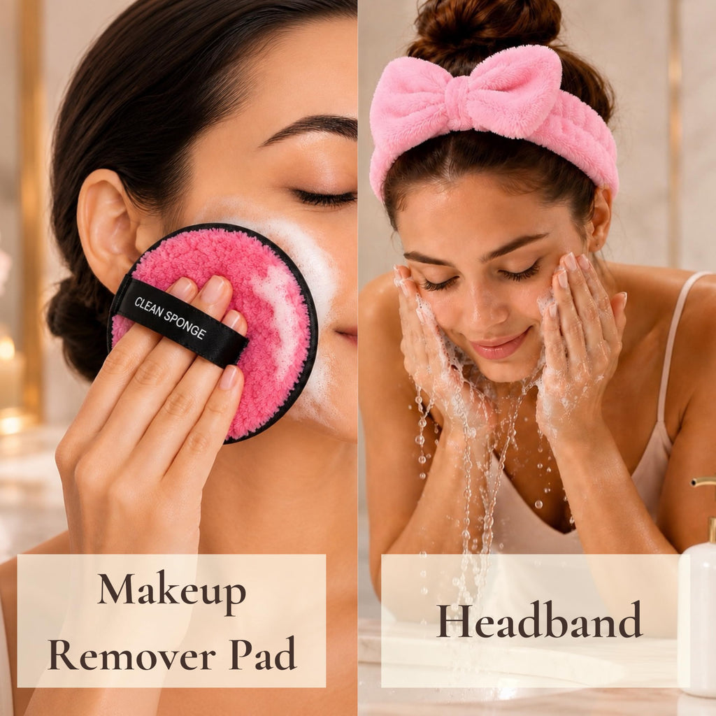 11pc Pink Spa Gift Set with Gua Sha and Sleep Mask F25350