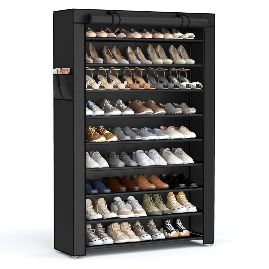 10-Tier Shoe Rack with Cover T56903