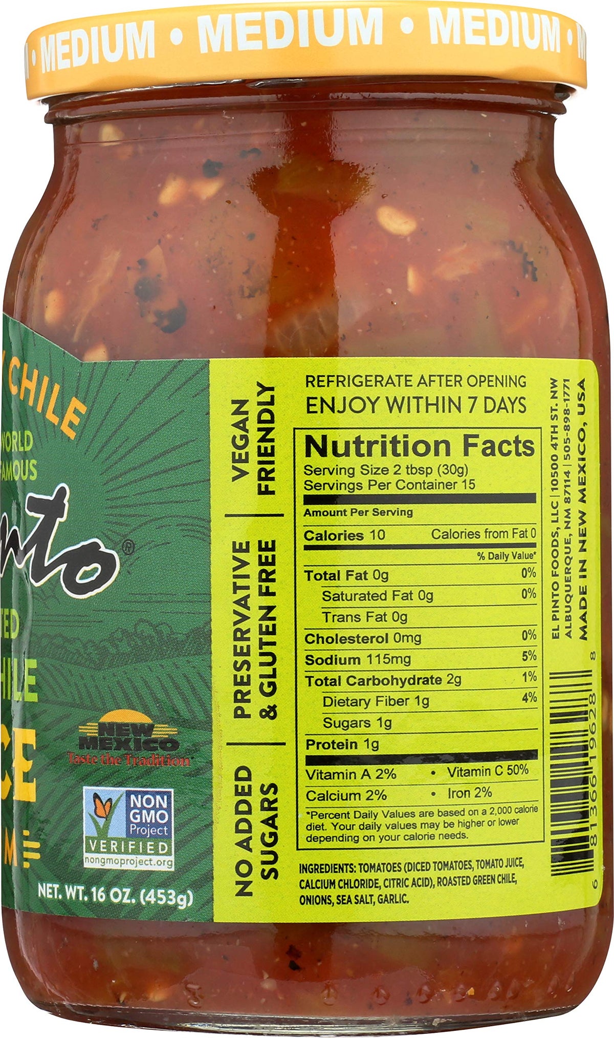 Green Chile Sauce Medium 16 Ounce Pack of 6 Z7082