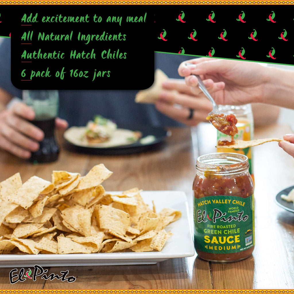 Green Chile Sauce Medium 16 Ounce Pack of 6 Z7082