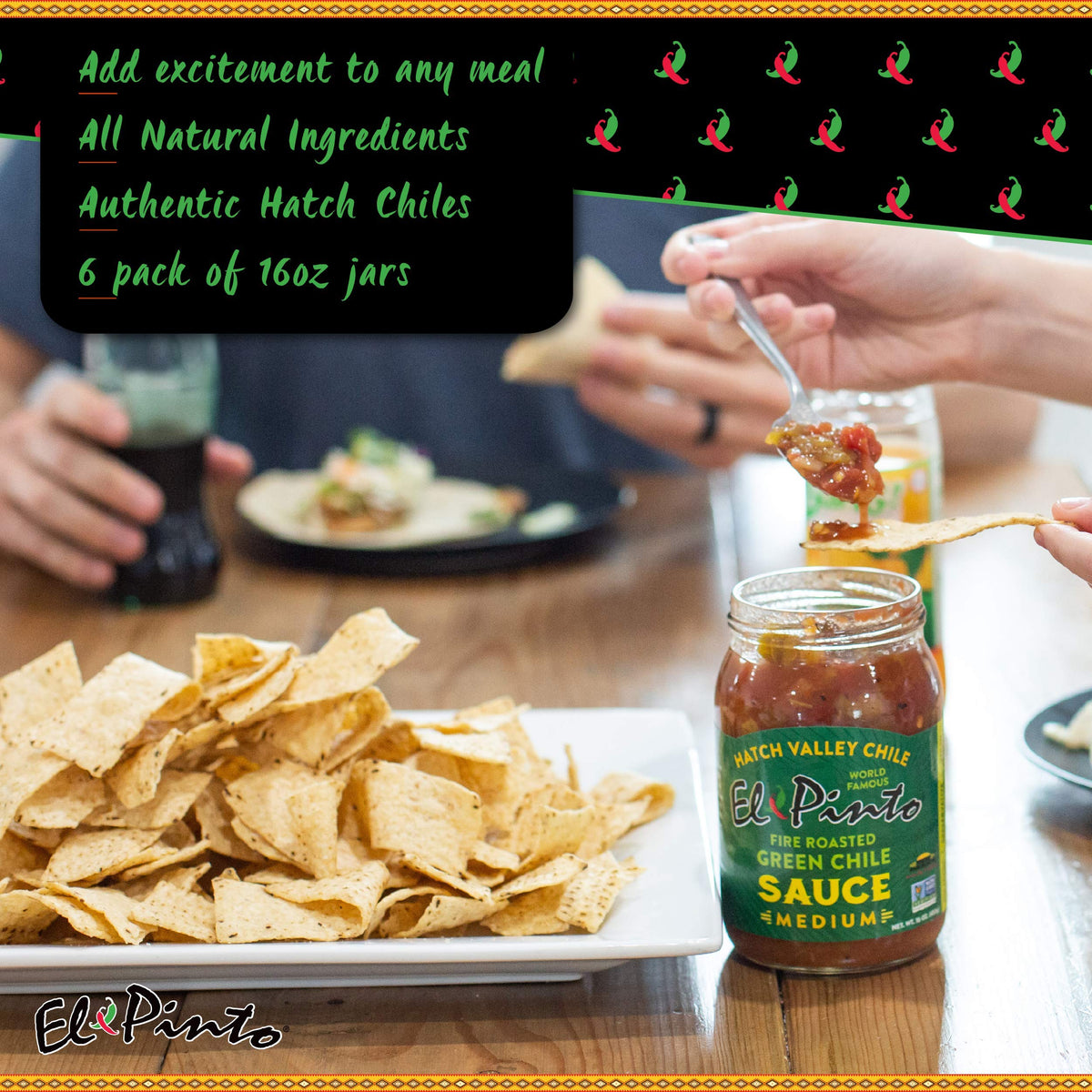 Green Chile Sauce Medium 16 Ounce Pack of 6 Z7082
