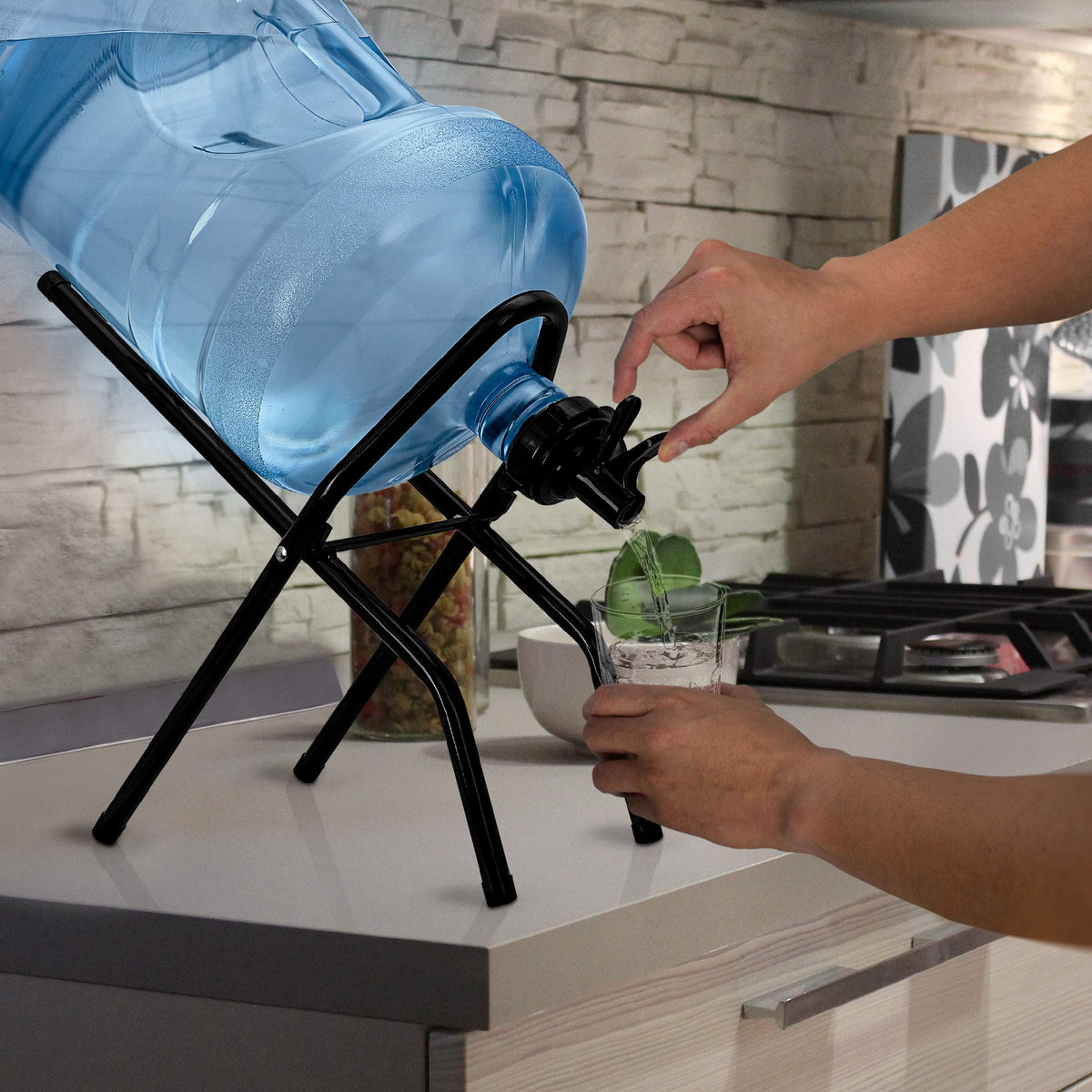 5 Gallon Water Bottle Jug Dispenser with 2 Valves I659631