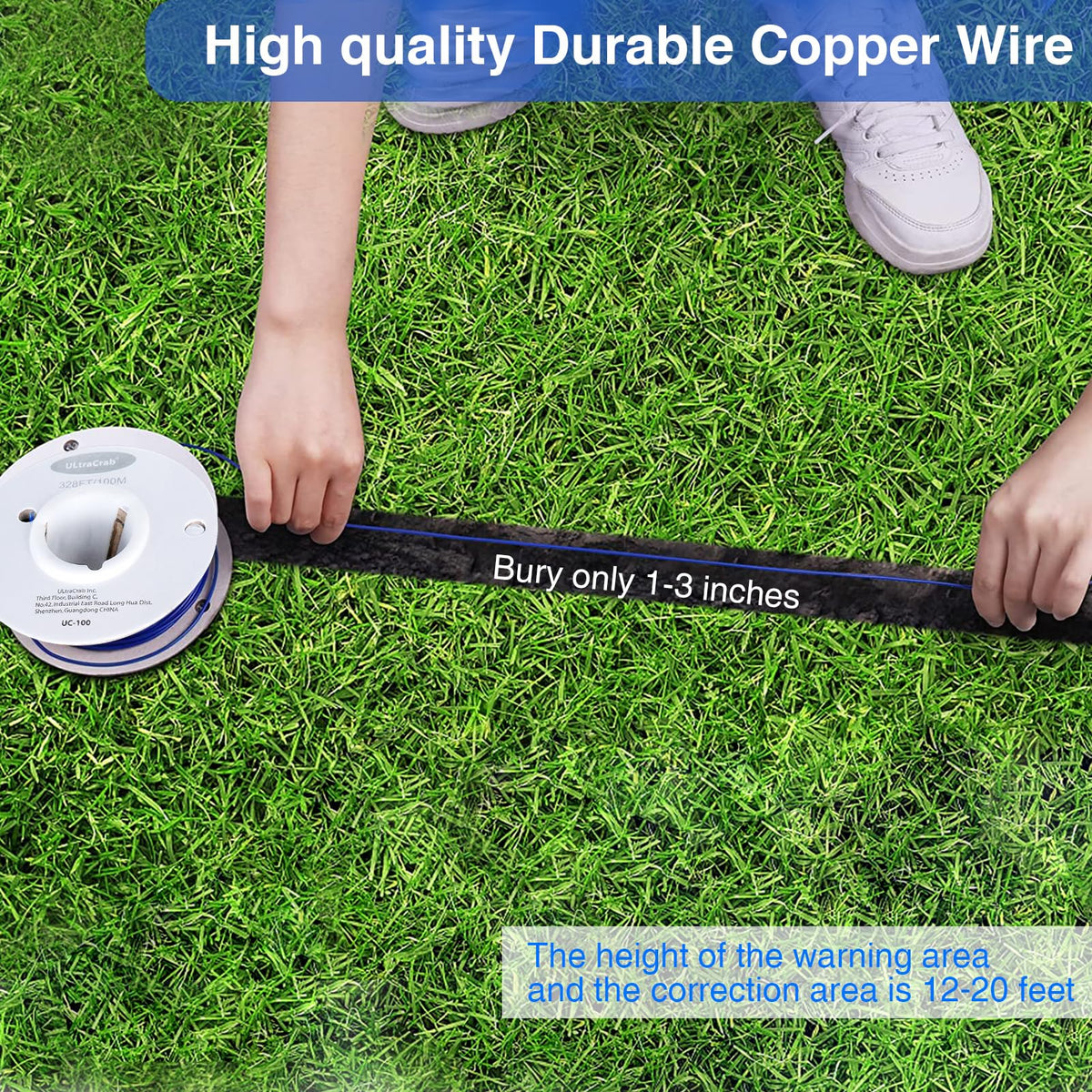 In-Ground Electric Dog Fence System with 2 Collars B48286